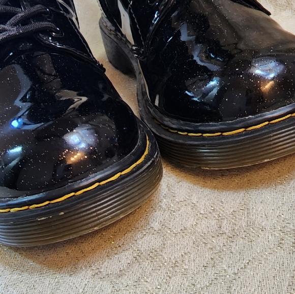 DR MARTENS GLITTER COMBAT BOOTS SZ 5 - Picture 7 of 10